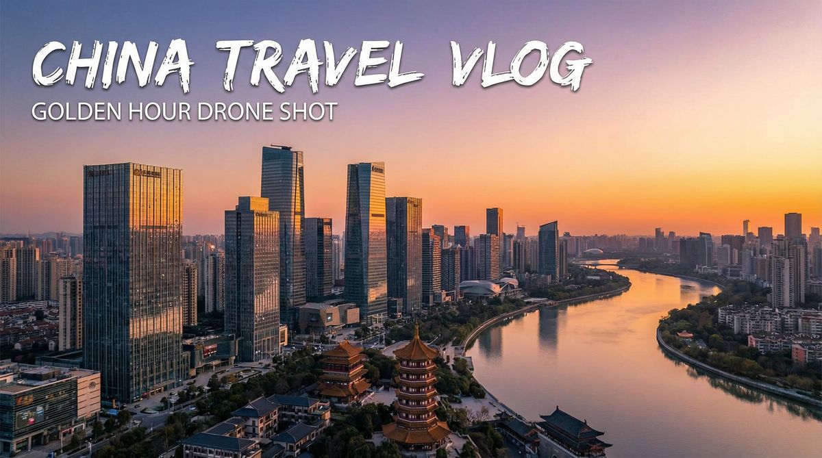 户外露出城市风光航拍视频